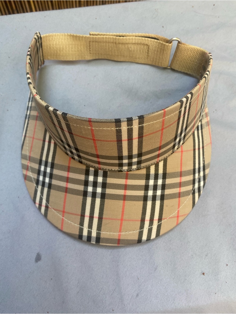 Plaid check visor
